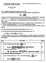 Đáp án đề thi đề xuất trại hè Hùng Vương lần thứ XV môn Hóa học Lớp 10 năm 2019 - Trường THPT chuyên Vĩnh Phúc